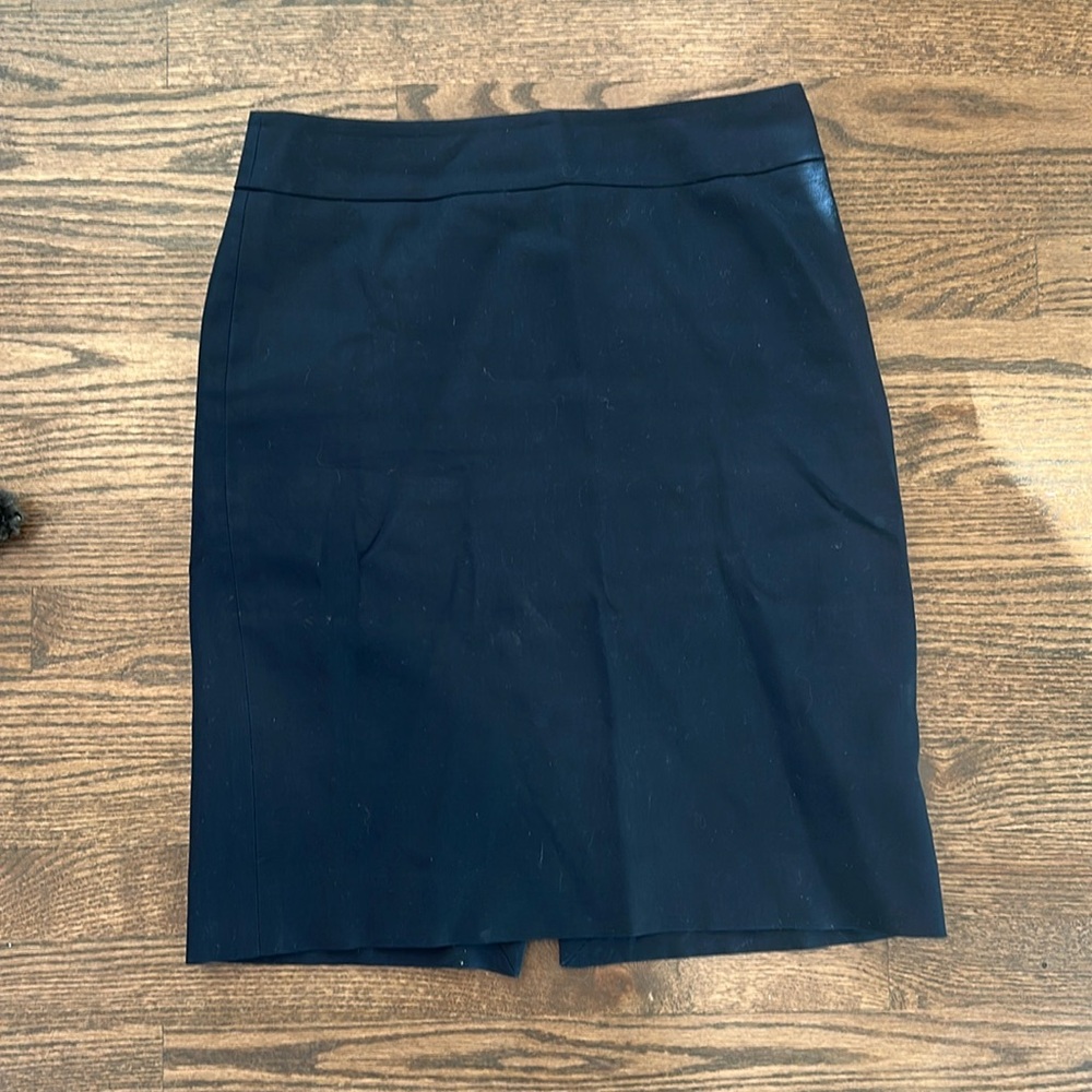 J.Crew navy pencil suit skirt